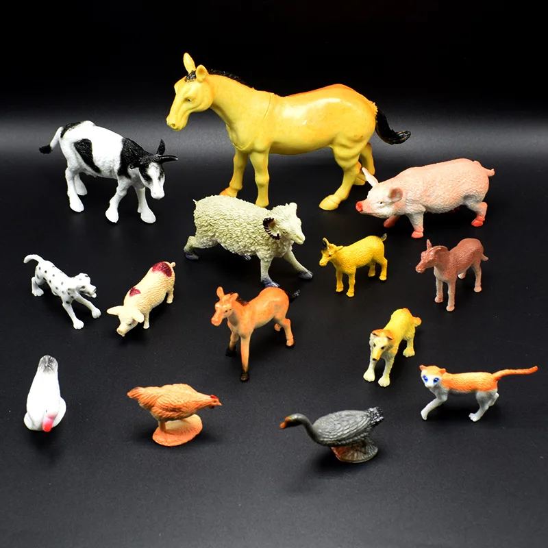 

14-PVC Farm Animal Model Toy Horse Simulator Sheep Chicken Duck Goose Set AliExpress Supply of Goods