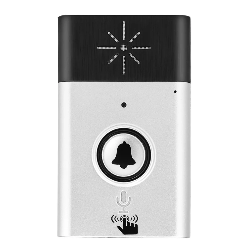 

New Arrival 300M Wireless Smart Voice Intercom Doorbells Two-Way Talk Home Doorbell Inter Phone Kit Silver