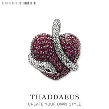 Подвеска в виде змеи с сердцем,, модные ювелирные изделия в виде любви Томаса 925 пробы, серебряные ювелирные изделия, винтажные аксессуары, подарок для женщин Ts