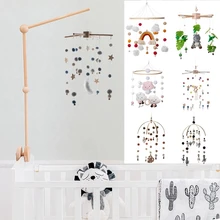 Cloche de lit en bois pour bébé, morsure, support Mobile, chaussette pour nouveau né, développement d'accessoires de bricolage, support de berceau, supports de bras 