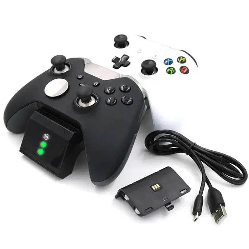 ABKK-JYS для Xbox One/Xbox One S X двойной контроллер зарядная док-станция зарядное устройство+ 2x аккумулятор