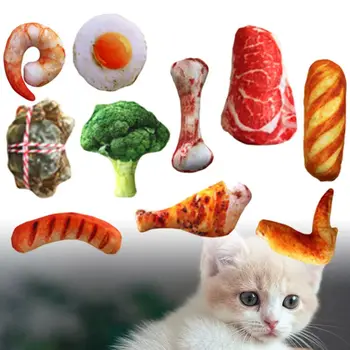 

10 Pcs Plush Pet Squeaky Toy Simulation Novelty Dog Bite Resistant Doll Plush