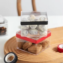 

12pcs Clear Acrylic Square Cube Candy Box Treat Gift Boxes Container for Wedding Dropshipping