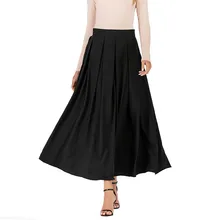 Женская осенне-зимняя однотонная модная юбка с высокой талией трапециевидная юбка в европейском и американском стиле faldas mujer moda A60