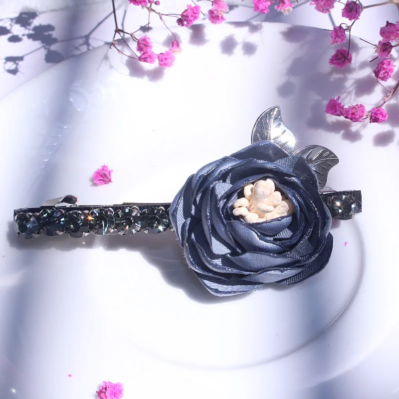 Новинка Корейская заколка для волос в виде цветка Хрустальная Весенняя хвоста