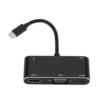

5 in 1 USB Type-C to HDMI/VGA/USB/PD HUB Adapter 4K VGA Cable o USB 3.0 PD Converter Lot for PC Laptop