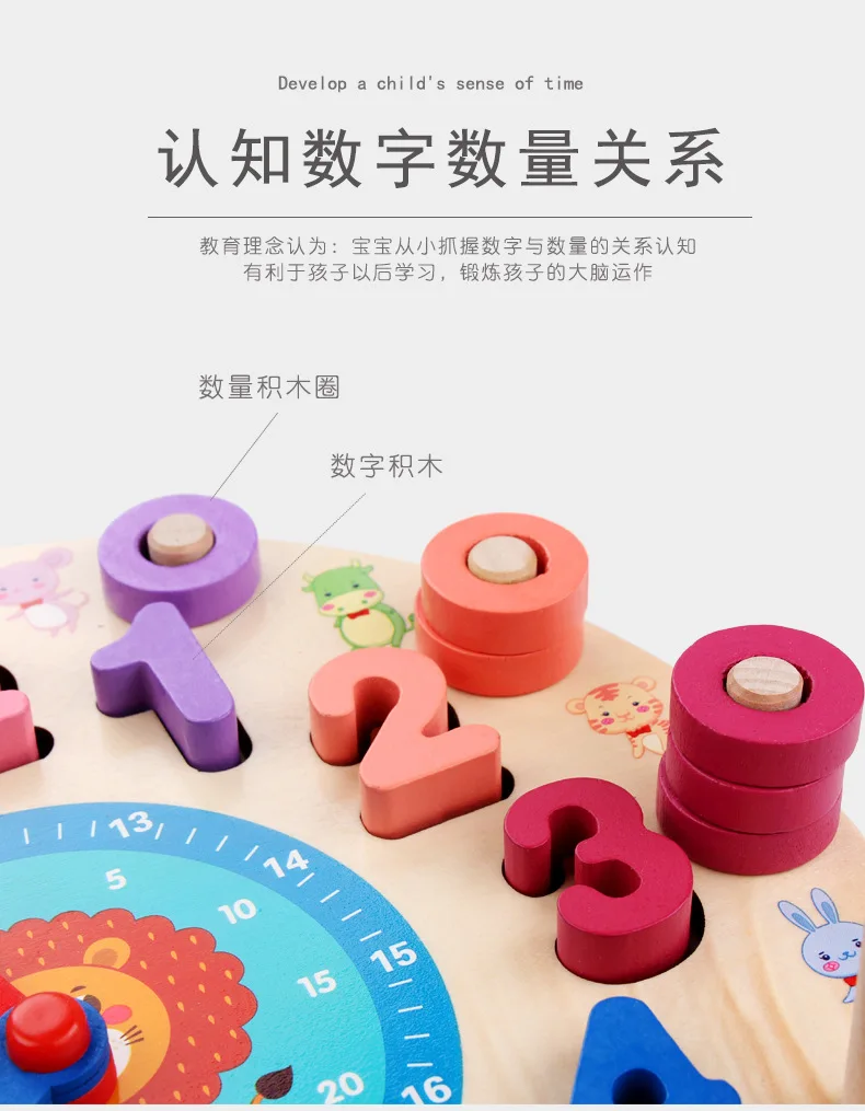 Детские развивающие учебные материалы Математика логарифмическая анти-разбивая обувь кольцо радуги с цифрами часы соответствия Childr