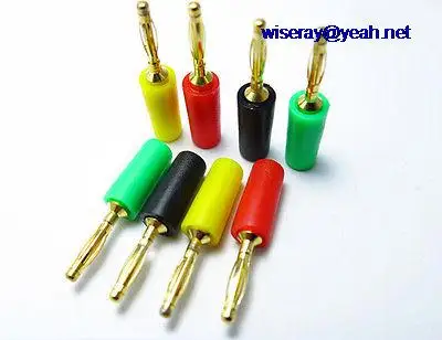 

DHL/EMS 500PCS 5 color Gold 2mm Banana Plug for Test Probes Instrument Meter Conversion-A7