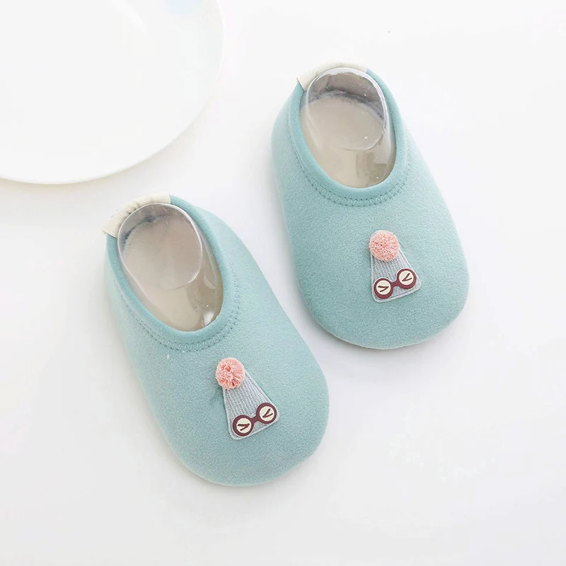 Милые хлопковые нескользящие носки-тапочки с рисунком для малышей модная обувь для новорожденных мальчиков и девочек с изображением животных, 1 пара - Цвет: G1