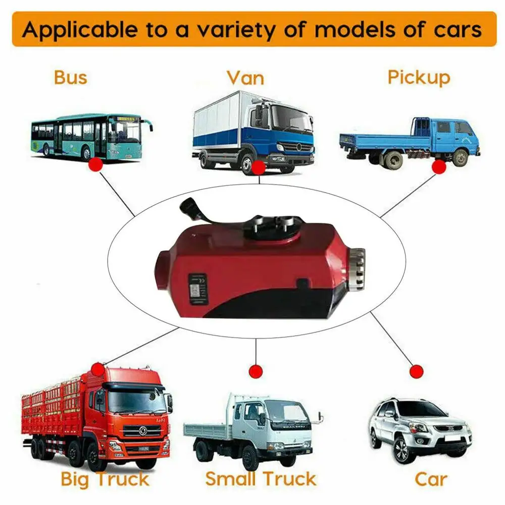 12 В 8 кВт подогреватель воздуха, дизель-нагреватель стояночный нагреватель воздушный Нагреватель автомобильный Грузовик Лодка Универсальный воздушный Нагреватель красный черный