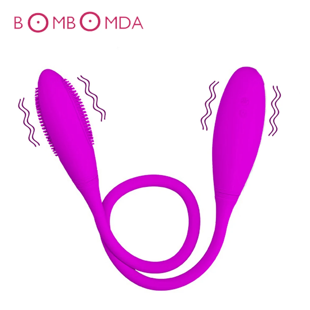 Silicone Double Head Vibrator G-spot Anal Plug Vagina Stimulator Bullet Pussy Massager Adult Sex Toy for Women Couple Lesbian | Красота и
