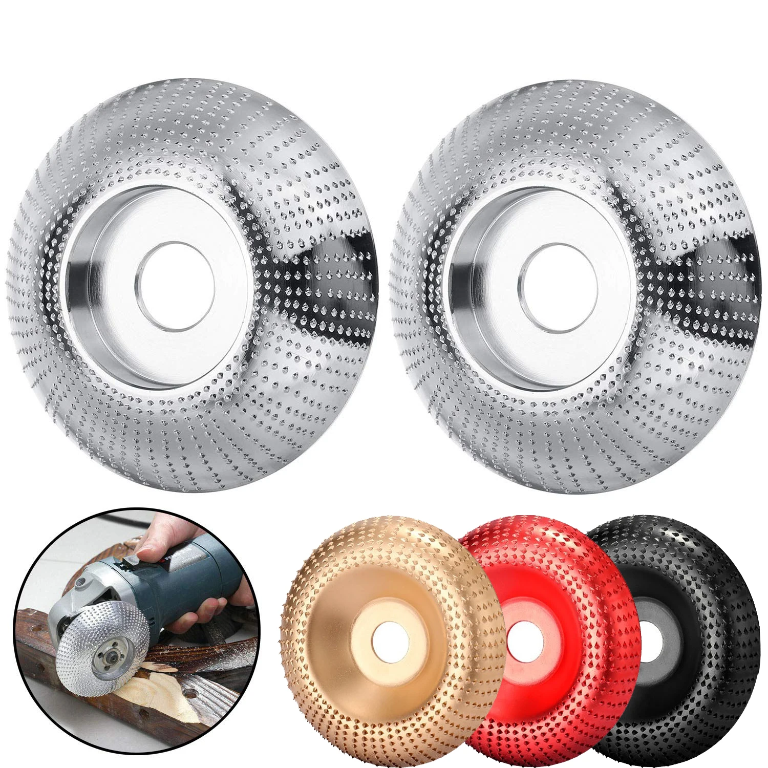 

Angle Grinding Wheel 3-3/10"(84mm) Diameter 3/5" (16mm) Bore Tungsten Carbide Wood Sanding Carving Disc for Angle Grinder