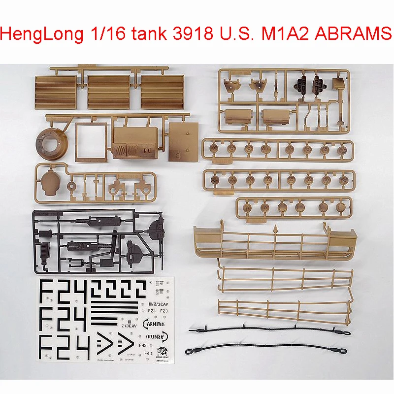 Heng Long 1/16 rc Танк 3918 США M1A2 ABRAMS запасные части пластиковая часть ABCDE | Игрушки и хобби