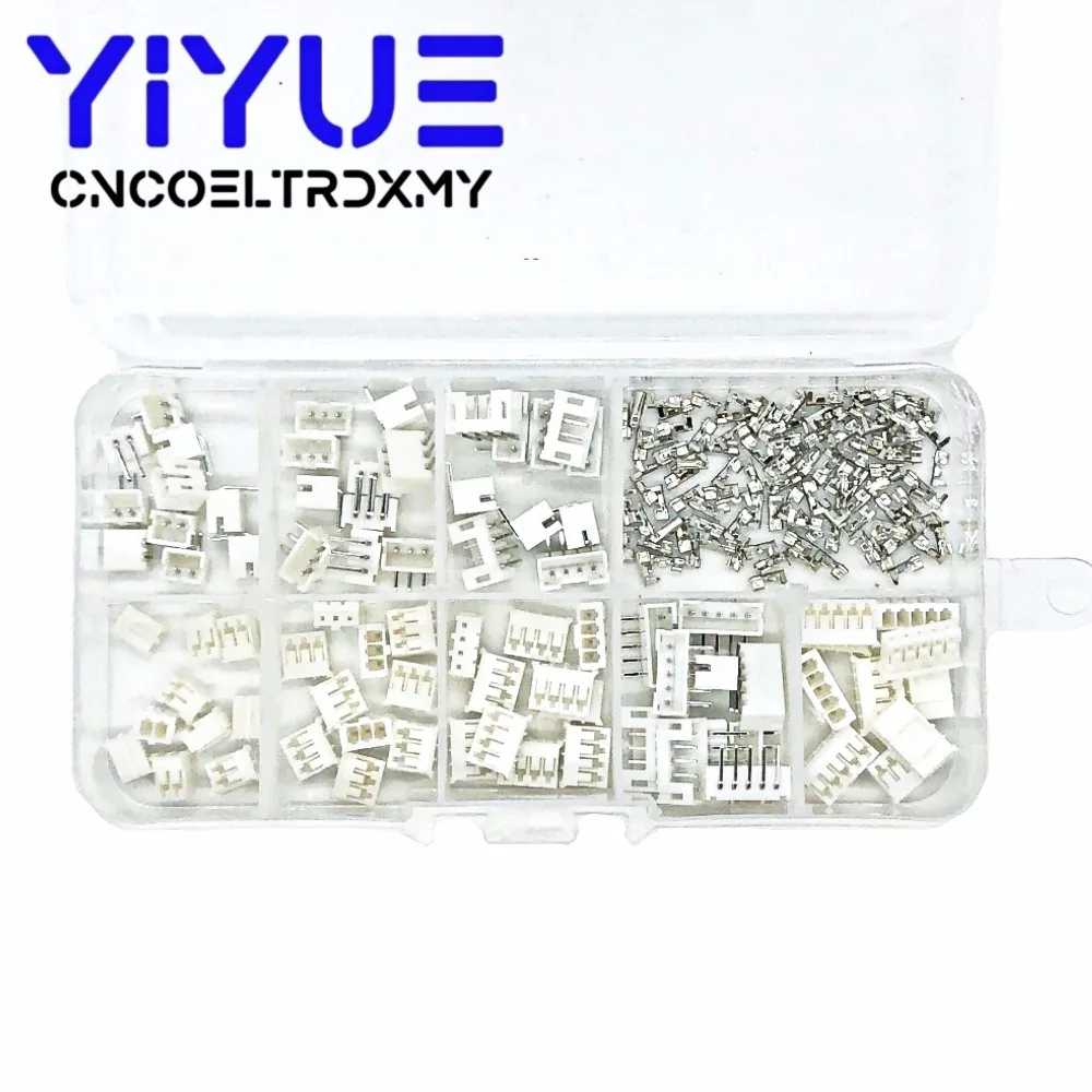220pcs JST PH2.0 wire Connector PH 2.0mm 90 angle Curved pin Header + Housing + Terminal Kit 2p 3p 4p 5pin PH Kits TJC3 (5)