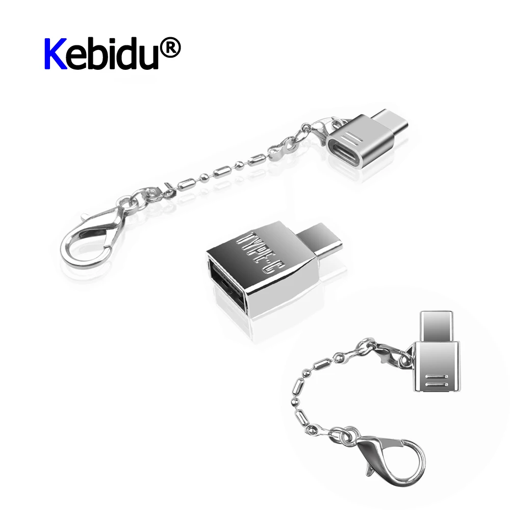 

Type-C Adapter Micro USB 2.0 Female To USB 3.1 Type C Male Cable Adapter USB-C OTG Type-C Converter Data Charging Adapter Silver