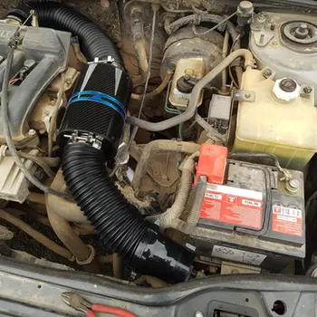

Vehemo Air Intake Pipe Air Intake Kit Car Modification 76MM High Flow Air Filter Universal Carbonfiber Mushroom Head Vehicle
