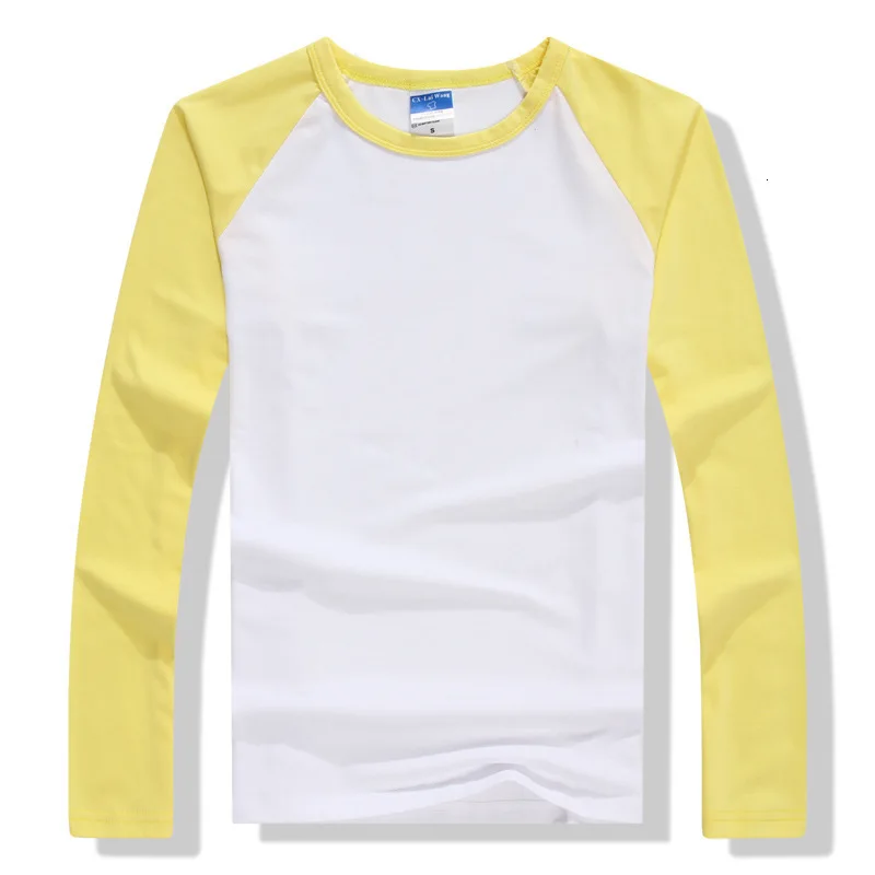 Winter autumn long sleeve shirt men's contrast color round neck cotton loose Raglan shirt