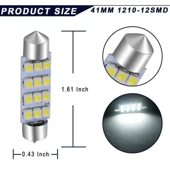 

Festoon Lights Courtesy Interior Dome Bulb 578 12V 1210 Chips 10pcs 12SMD