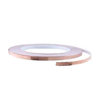 

Conductive Shield Tape Conductive Copper Foil Tape Golden 30M Electric EMI Electromagnetic Shielding Volume 5mm Reusable Sturdy