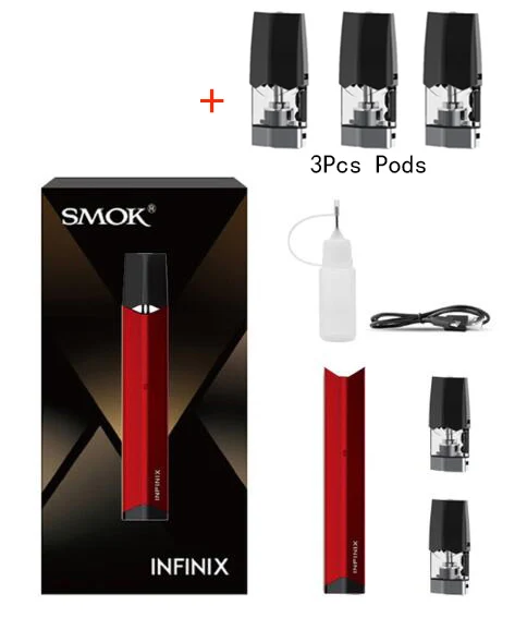 SMOK INFINIX 2& INFINIX Pod Комплект 450 мАч и 250 мАч батарея 2 мл картридж Vape ручка испаритель электронная сигарета - Цвет: INFINIX with Pods