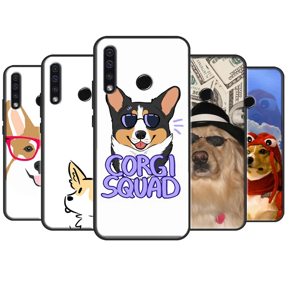 Чехол с мультяшным корги собакой для Honor 50 20 8S 8X 9X 9S Huawei P30 Lite P20 P40 Pro P Smart Z 2021 Nova 5T |