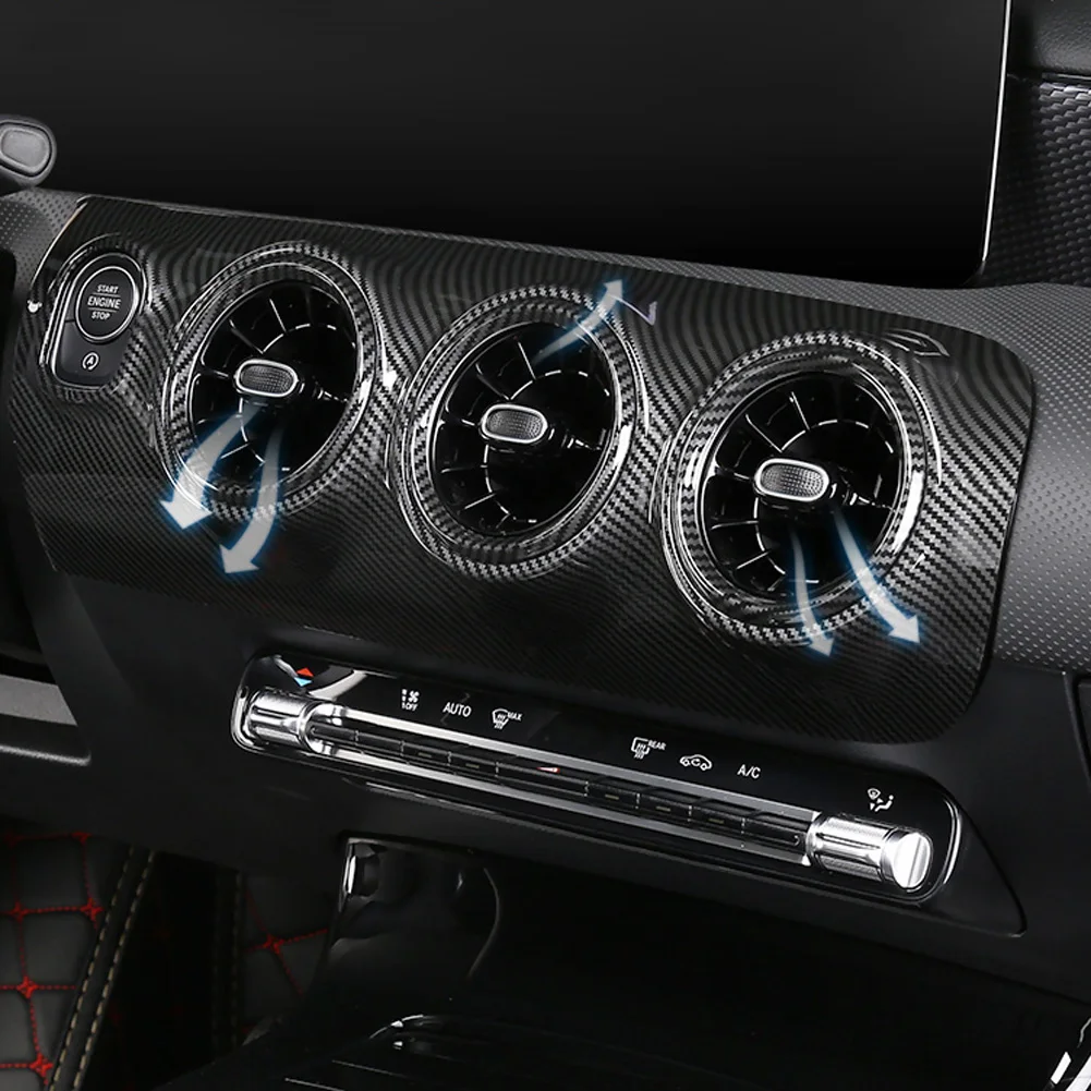 2 шт. Автомобильный Центральный контроль AC вентиляционное отверстие+ переключатель фары рамка Накладка для Mercedes Benz класс W177 A180 A200 A220 A250