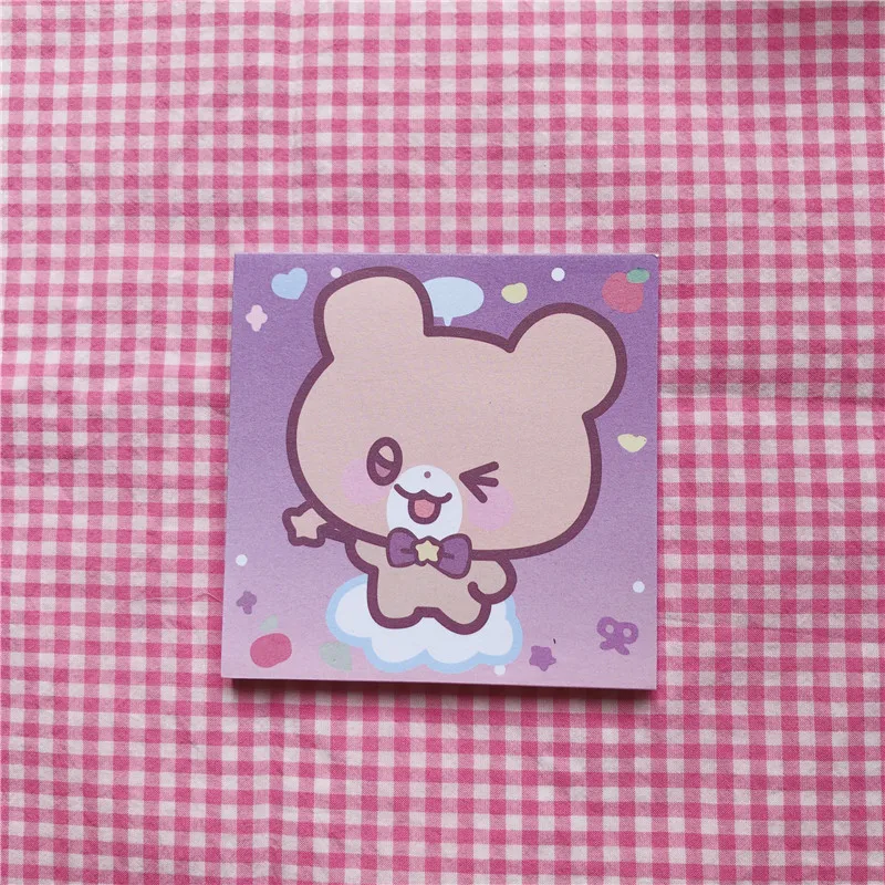 60 Sheets Kawaii Rabbit Bear Series Memo Pad Paper Sticky Notes Cute Notepad Escolar Japanese Stationery School Supply Kids Gift