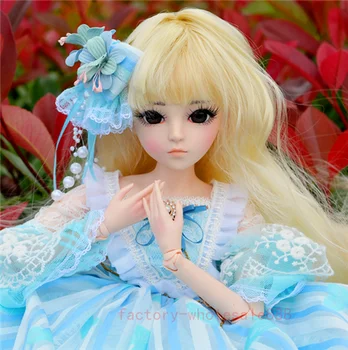 

New Bjd Doll 1/3 Model 18 Joints Body with Shoes Dress Hat Makeup Toy Doll 60cm Princess Kids Toys for Girls