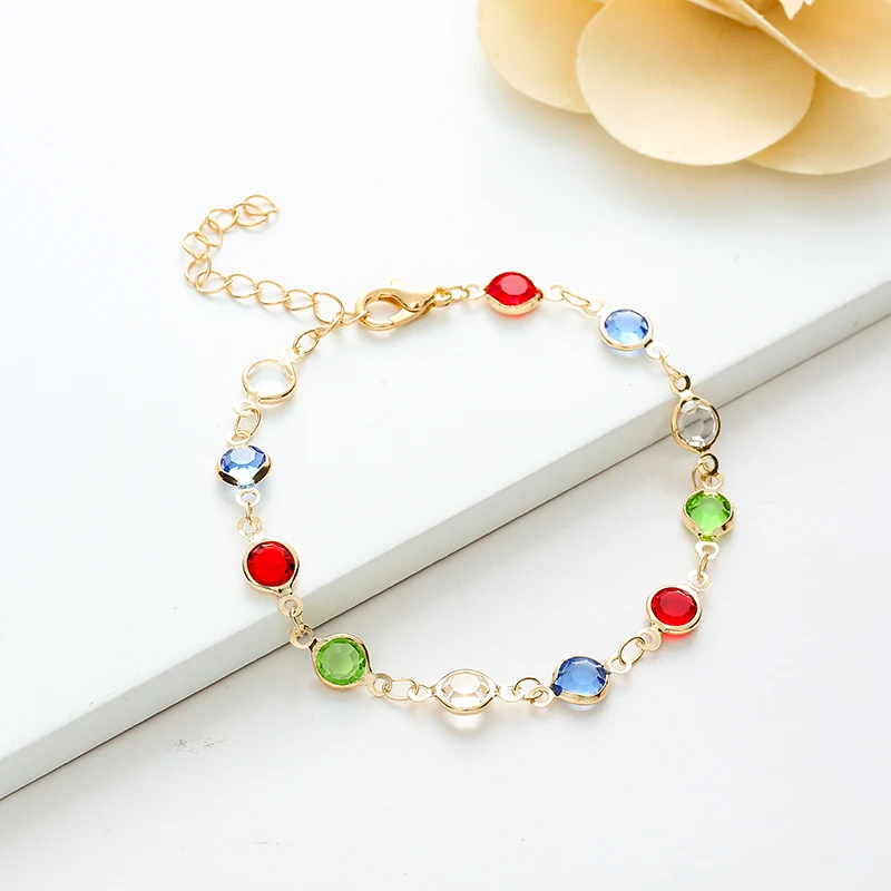 Купить Autumn New European and American Fashion Jewelry Bohemian Color Acrylic Simple Exquisite Lady Bracelet Banquet Gift  Украшения и | Цепочки и браслеты (4000190083785)