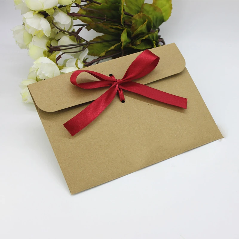 Wedding Party Envelope Paper Seal Stickers Packaging Bag Craft Kraft Decor