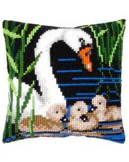 

swan Latch Hook Pillow Kits DIY Segment Embroidery Materials Package Coarse Wool Cross Stitch Supplies klink haak