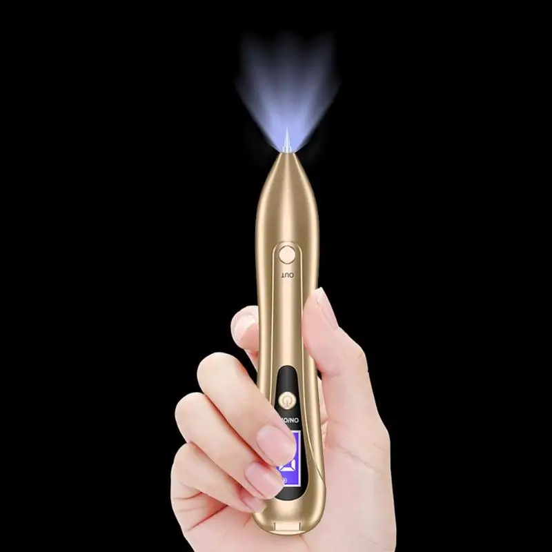 LCD 9 Gear Laser Mole Removal Pen Acne Dark Spot Wart Nevus Tag Plasma Women Face Beauty Skin Care Machine