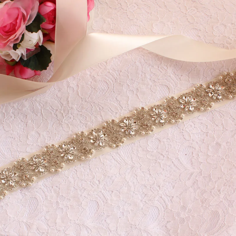 Vrouwen Steentjes Riem Trouwjurk Handgemaakte Diamanten Kristal Riem Accessoires Huwelijk Bruids Sjerpen Kunt Aanpassen Elke Maa