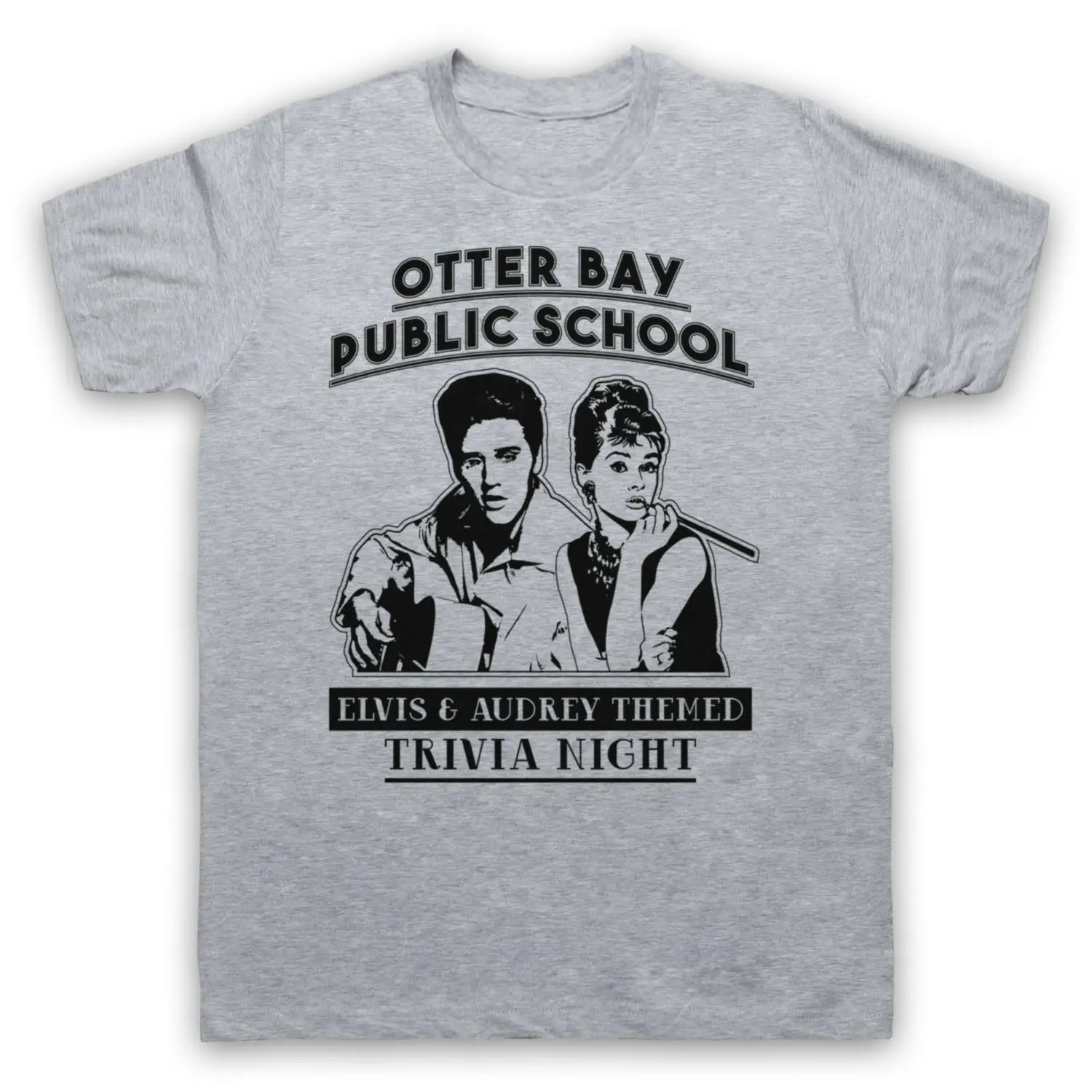 

ELVIS & AUDREY THEMED TRIVIA NIGHT BIG LITTLE LIES ADULTS & KIDS T-SHIRT
