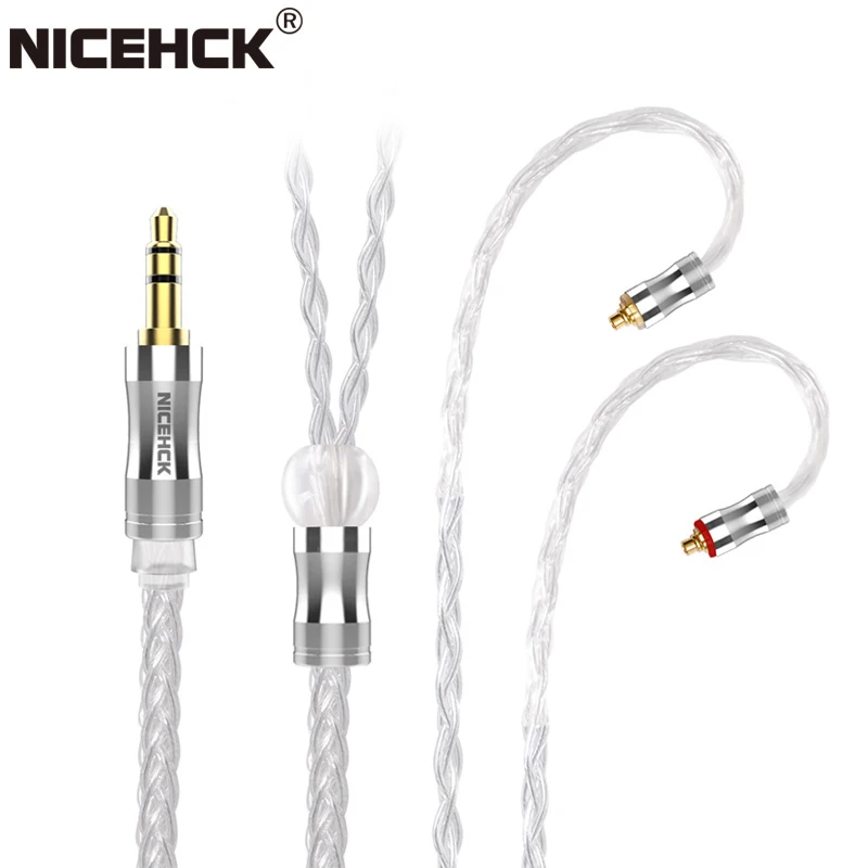 Кабель NiceHCK LitzPS-Pro 8 Core 4N Litz Pure Серебристые наушники 3 5 мм/2 мм/4 4 мм MMCX/NX7/QDC/0 78 2Pin для