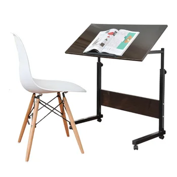 

Paint surface can be tilted laptop desk desk multi-functional home simple lazy mobile lift bedside table