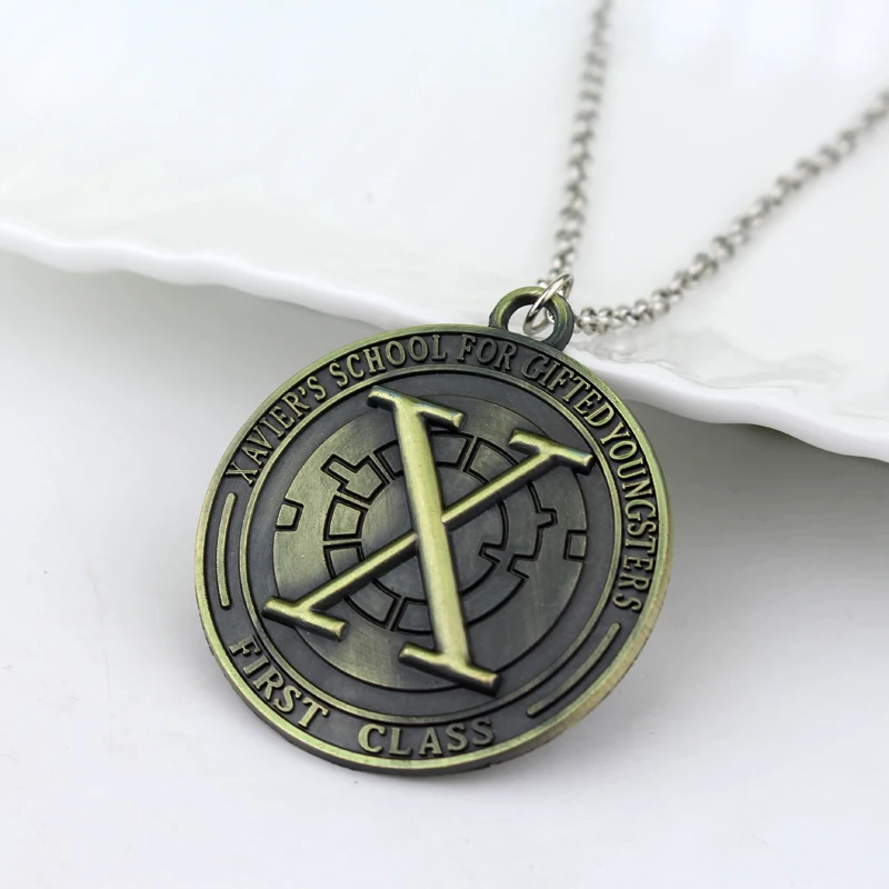 N494-bronze Горячая супергерой Moive X-men The Wolverines женские браслеты с гравировкой ожерелье винтажное старинное серебро X MAN собачья табличка Подвеска ювелирные изделия - Окраска металла: N494-bronze