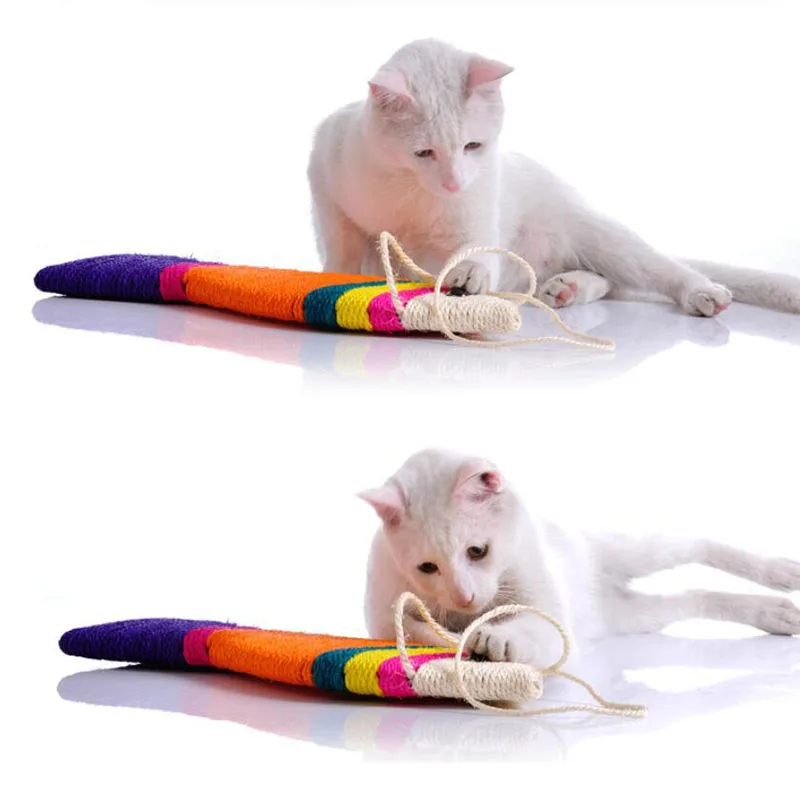 Красочная игрушка для кошек сизаль Когтеточка котенок игра Жевательная кошачья игрушка сизаль игрушка для кошек