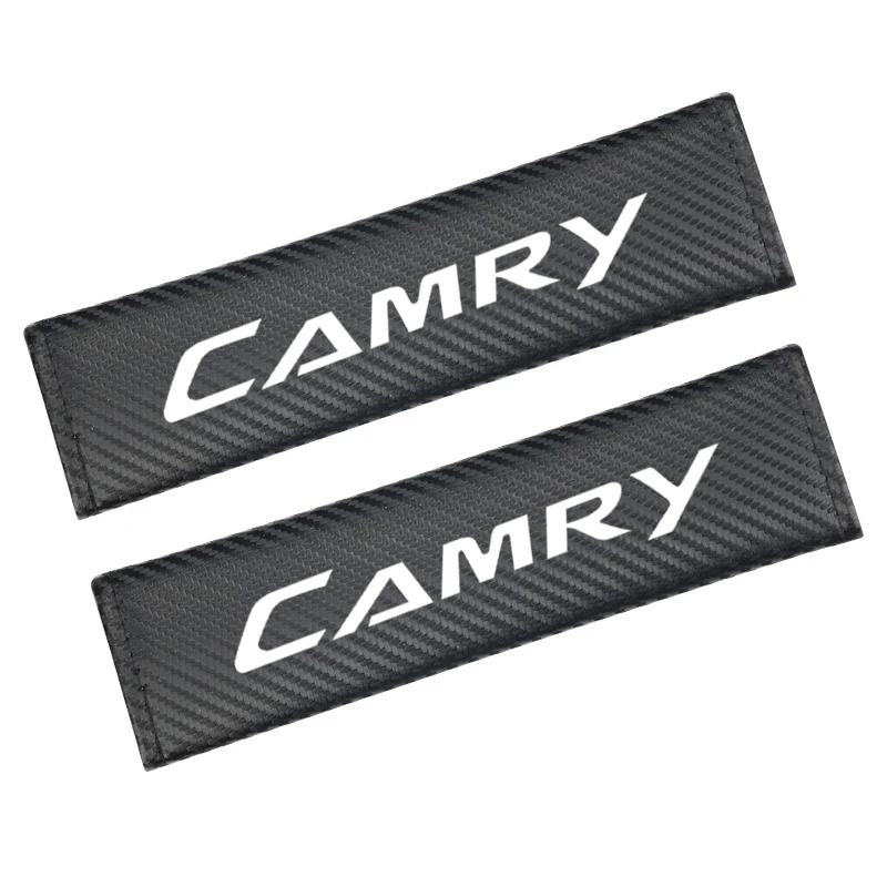 2 шт. авто углеродного волокна ремень безопасности Чехол для Toyota Camry avensis auris hilux Corolla RAV4 стайлинга автомобилей