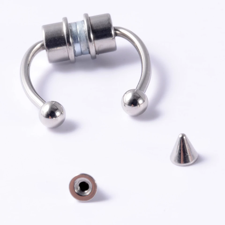 Anello Magnetico In Acciaio Inossidabile Per Setto Nasale, Anello - Foto 10