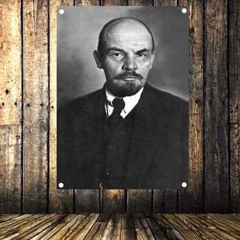 

Soviet leader Vladimir Lenin Portrait Poster Vintage Flag Banner Tapestry Sticker Communist Cocialism Bar Cafe Wall Decor Gift E