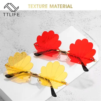 

TTLIFE 2020 Fashion Small Frame Round Sunglasses Women/Men Shell Shape Alloy Mirror Sun Glasses Vintage Oculos De Sol Feminino