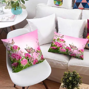 

WOSTAR butterfly floral cushion covers 40x40cm throw pillow covers rectangle/Square Pillowcases Modern home decoration