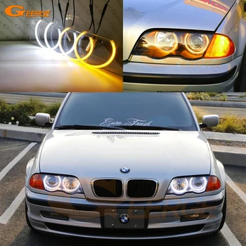 

Excellent Ultra bright Dual Color Switchback led angel eyes drl halo ring turn signal light For BMW E46 M3 2001-2006