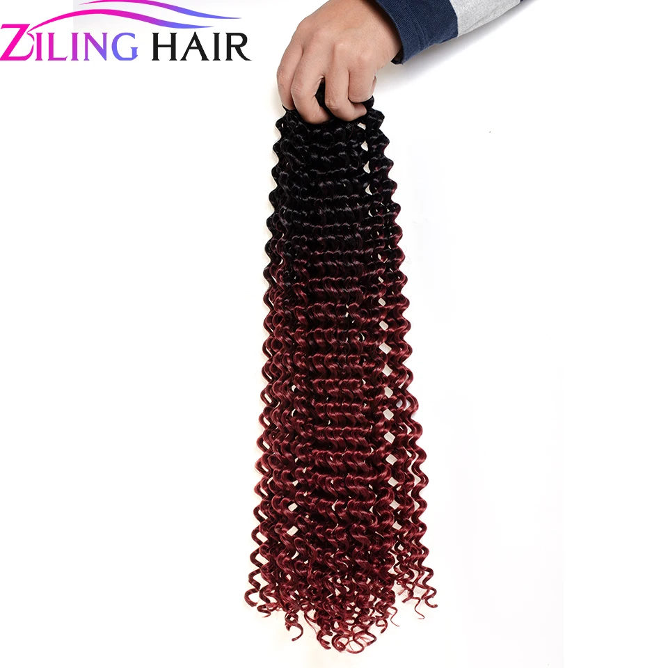 synthetic ombre water wave african style curls crochet bulk braiding hair extension tress passion twist strand braid hair