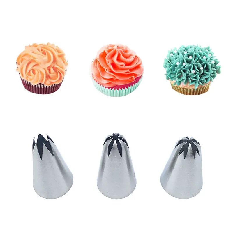 

1M#2D#2F 3pcs Icing Piping Tips for cake decoration DIY Pastry Nozzles Baking Tool