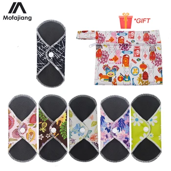 

6Pcs/Set SanitaryTowel Reusable Cotton Pads Menstrual Cloth Soft Towel Washable Waterproof Panty Liners Feminine Hygiene Pads