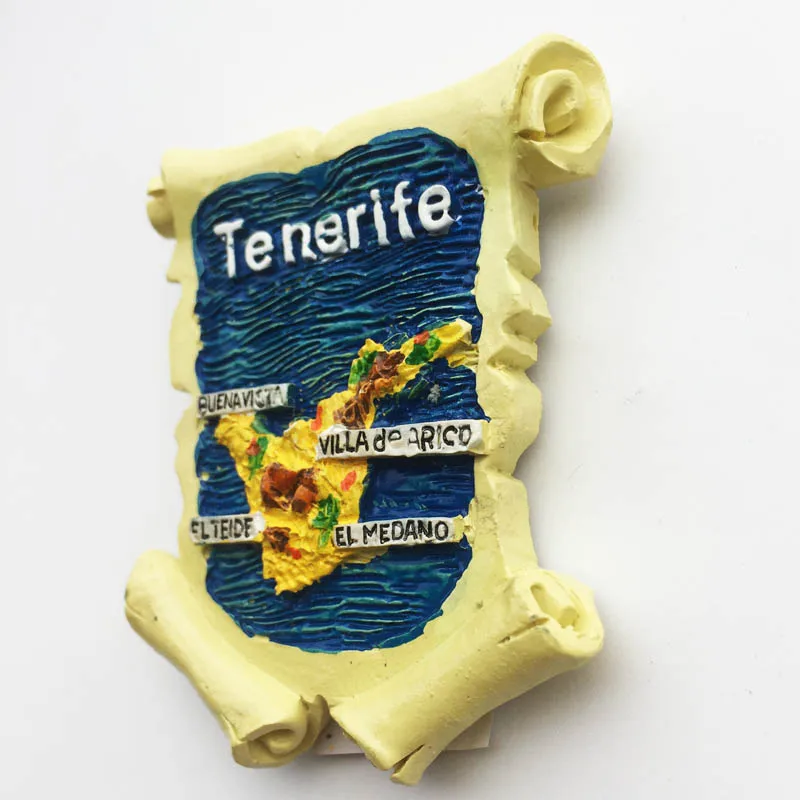 Europe Spain Fridge Magnets Spanish Island of Tenerife Tourism Souvenir Decorative Refrigerator Magnets Home Decor Gift Ideas