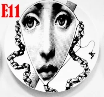 K Отель/бар/домашний декор Простая Современная тарелка Fornasetti тарелки настенные подвесные тарелки декоративные ремесленные тарелки тарелка фоновая тарелка - Цвет: K