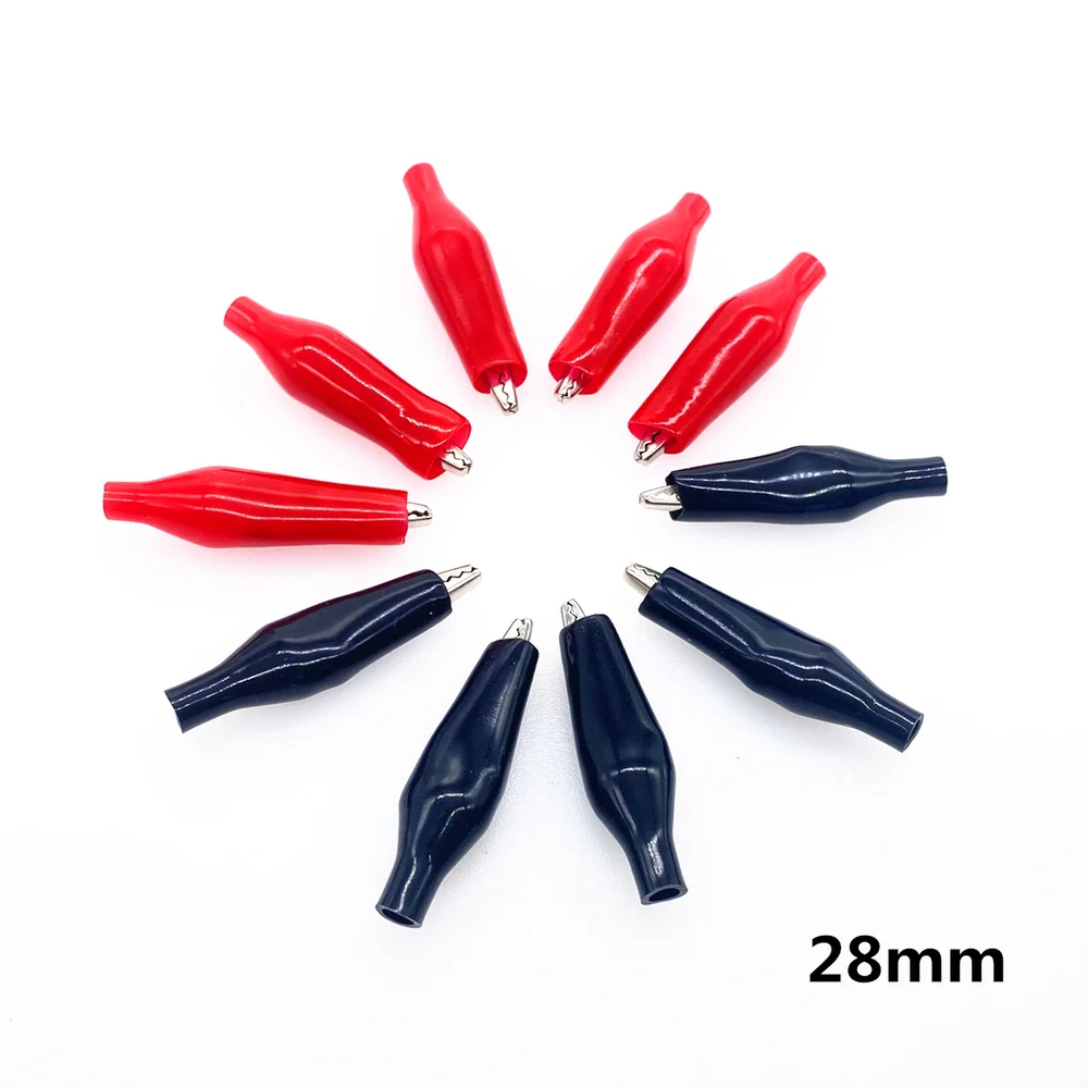 28MM Metal Alligator Clip S4 Crocodile Electrical Clamp for Testing Probe Meter 10pcs/lot alligator clips